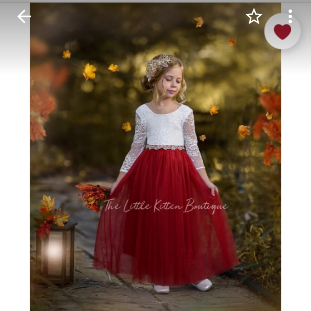 Two flower girl dresses